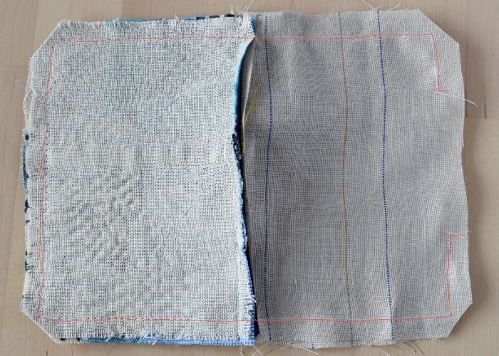 Cut off the angles of the material on the corners