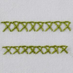 CrossedBlanketStitch: Vorderseite