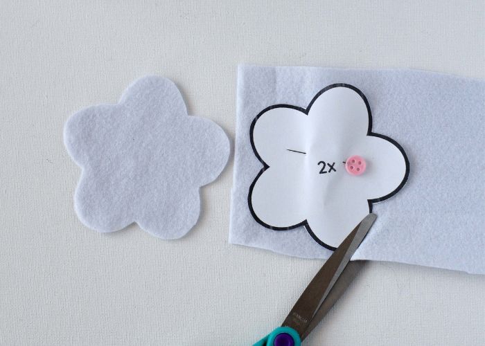 Cut out the biggest floral piece