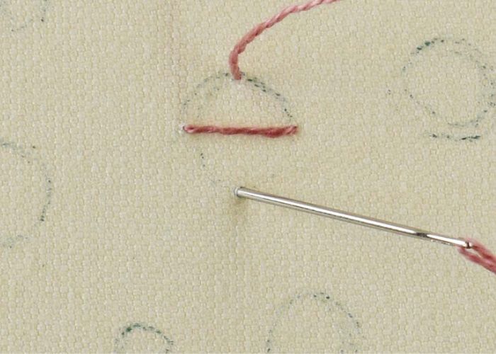 Star stitch embroidery - Step 2