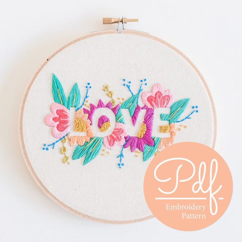 LOVE - Stickanleitung von Brynn and Co auf Etsy