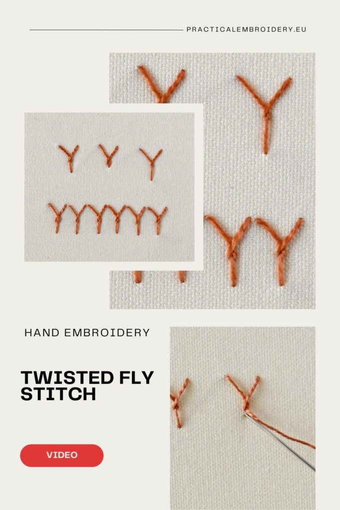 Twisted Fly Stitch - tutoriel vidéo de broderie à la main