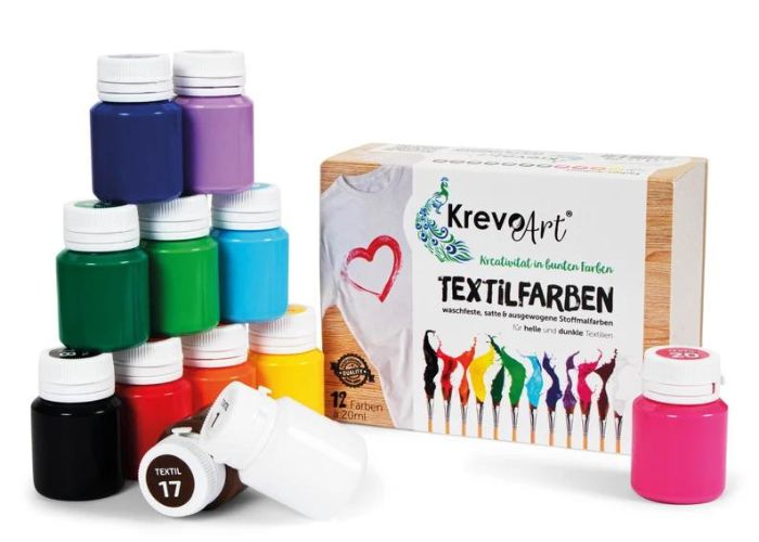 Textile paint by Krevo Art on Etsy