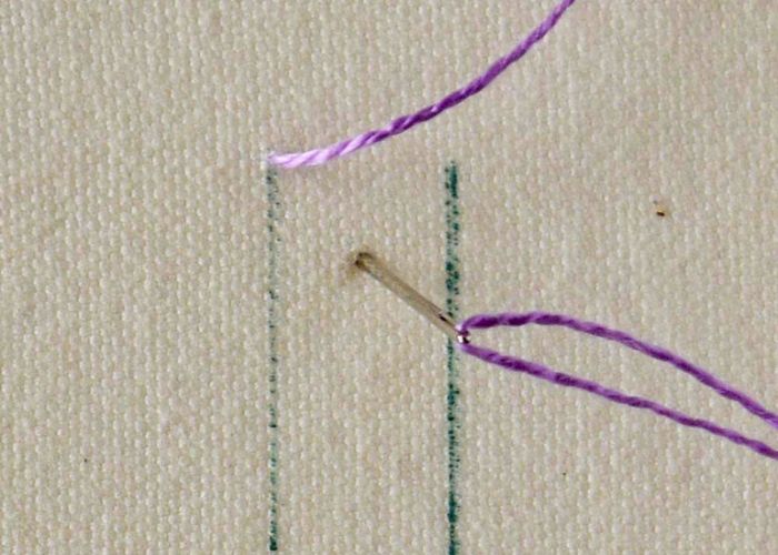 Wheatear Stitch step 1