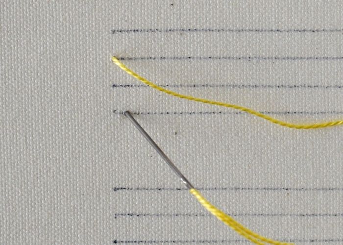 Schottischer kretischer Stich -Schritt1