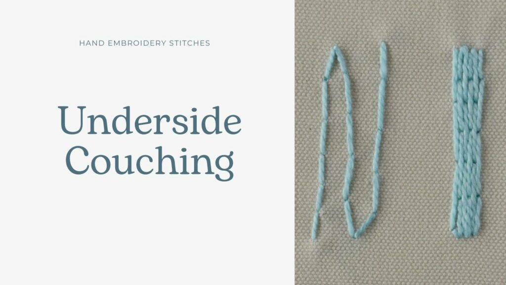 Unterseite Couching Stich Stickanleitung