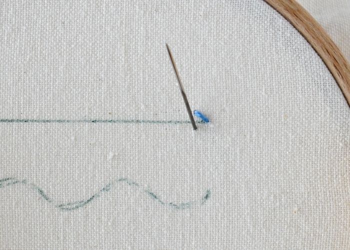 Knotted Chain Stitch Embroidery tutorial
