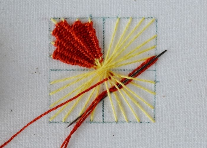 Kamal Kadai hand embroidery tutorial step 9 image