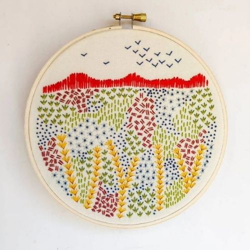 Evening Walk PDF embroidery pattern by cozyblue on Etsy
