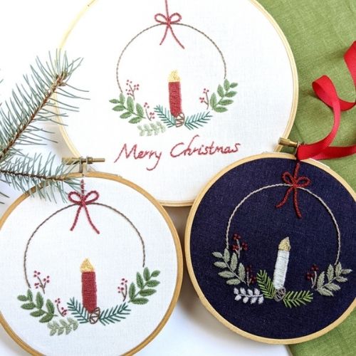 Holiday Embroidery Pattern & Tutorial by Wandering Threads Embroidery